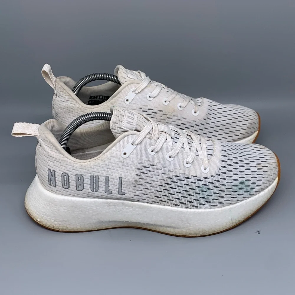 NOBULL White Mesh‎ Gum Sole CrossTrainers  Men’s Sz 9.5 / Women’s 11